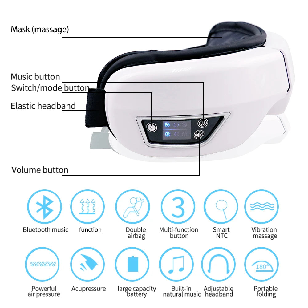 Heated Eye Massager with Bluetooth Music