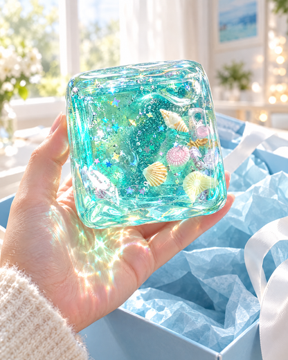 Ocean block squishy glowing in the light