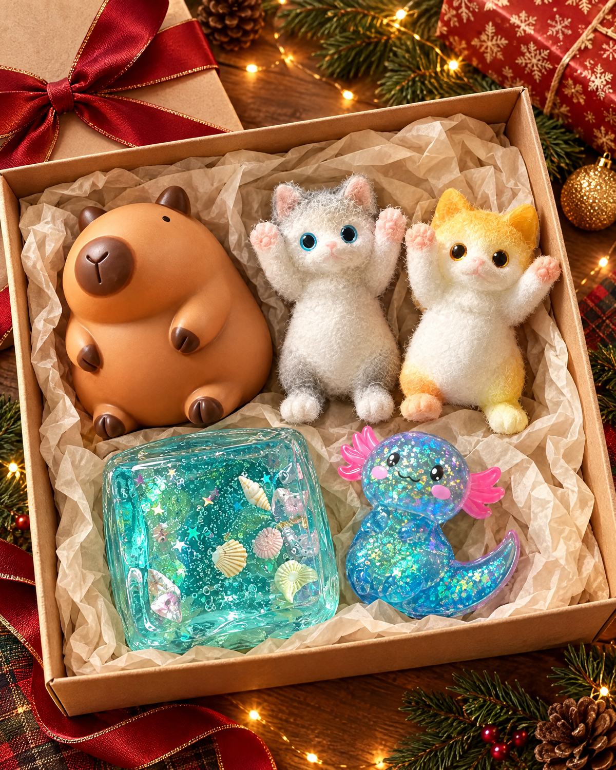 Squishy Friends collection in a gift box